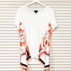 JM COLLECTION Printed Tunic Top